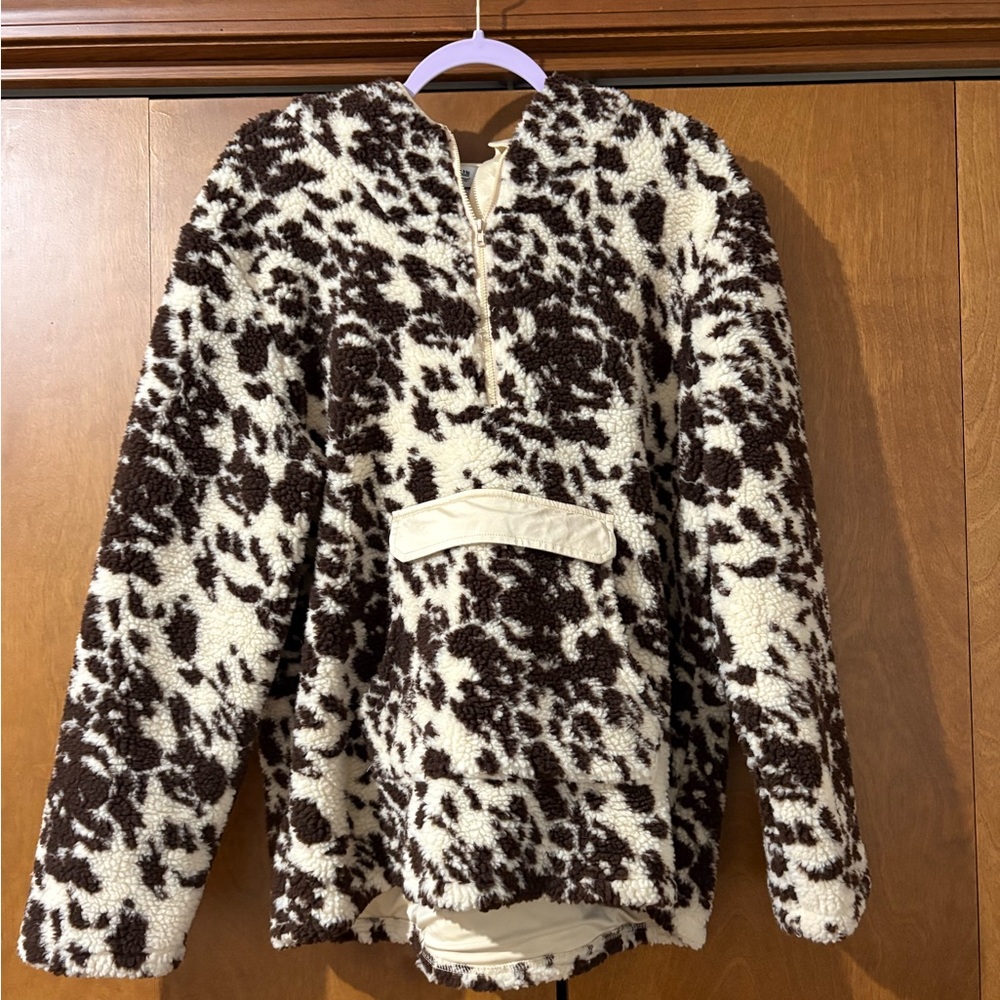 Crazy Train Brown and Cream Fleece Pullover